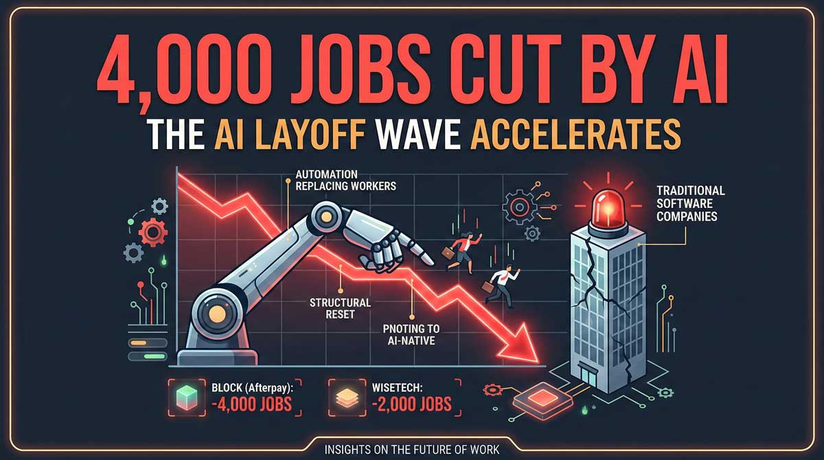 AI job displacement — tech layoffs surge as Block cuts 4,000 jobs in 2025