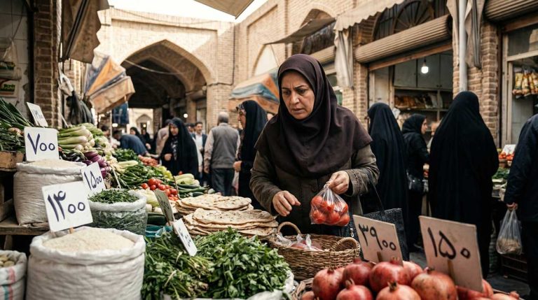 Iran Economic Crisis inflation crushing Iranian families at Tehran bazaar market in 2026