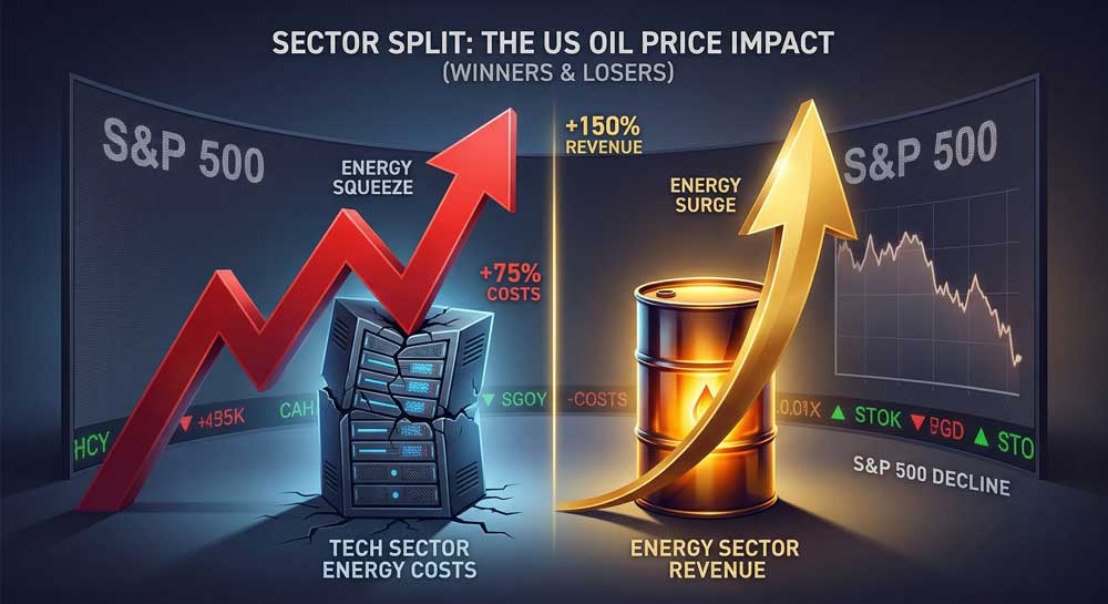 US oil price impact on tech sector and AI data center energy costs