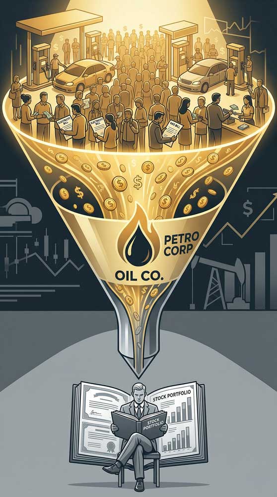 US oil price impact wealth transfer from low income households to energy investors