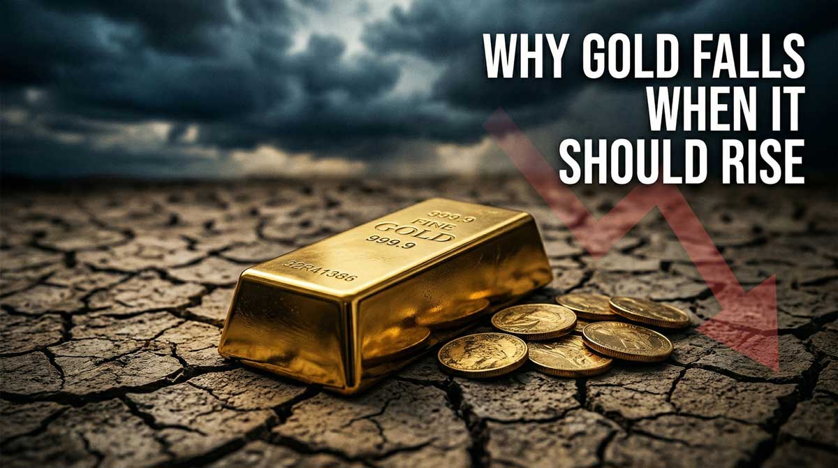 gold safe haven asset crashing during geopolitical oil crisis
