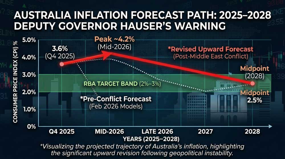 RBA Interest Rate Hike: 5 Shocking Impacts of the 4.1% Surge 3 RBA interest rate hike inflation forecast 2025 to 2028 — Australia CPI path to target