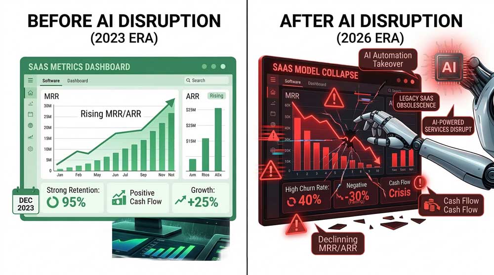 AI disruption collapsing SaaS valuations triggering US private credit crisis