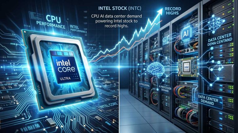 CPU AI data center demand powering Intel stock to record highs