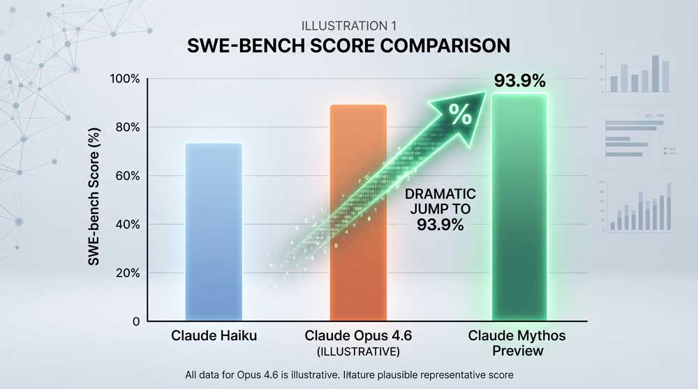 Claude Mythos SWE-bench benchmark comparison chart