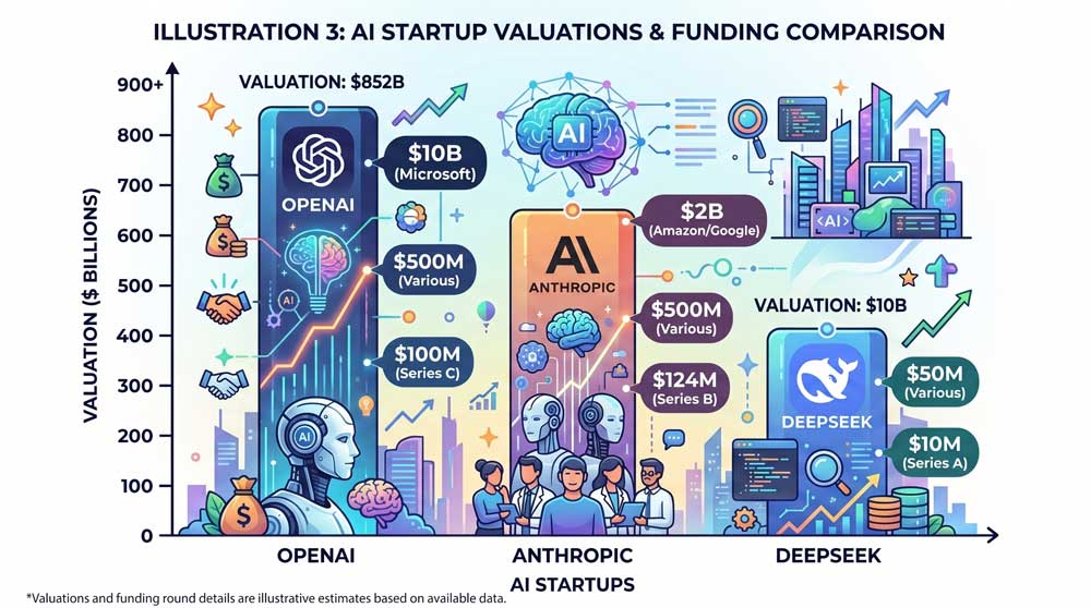 DeepSeek V4 fundraise valuation compared to OpenAI and Anthropic 2026