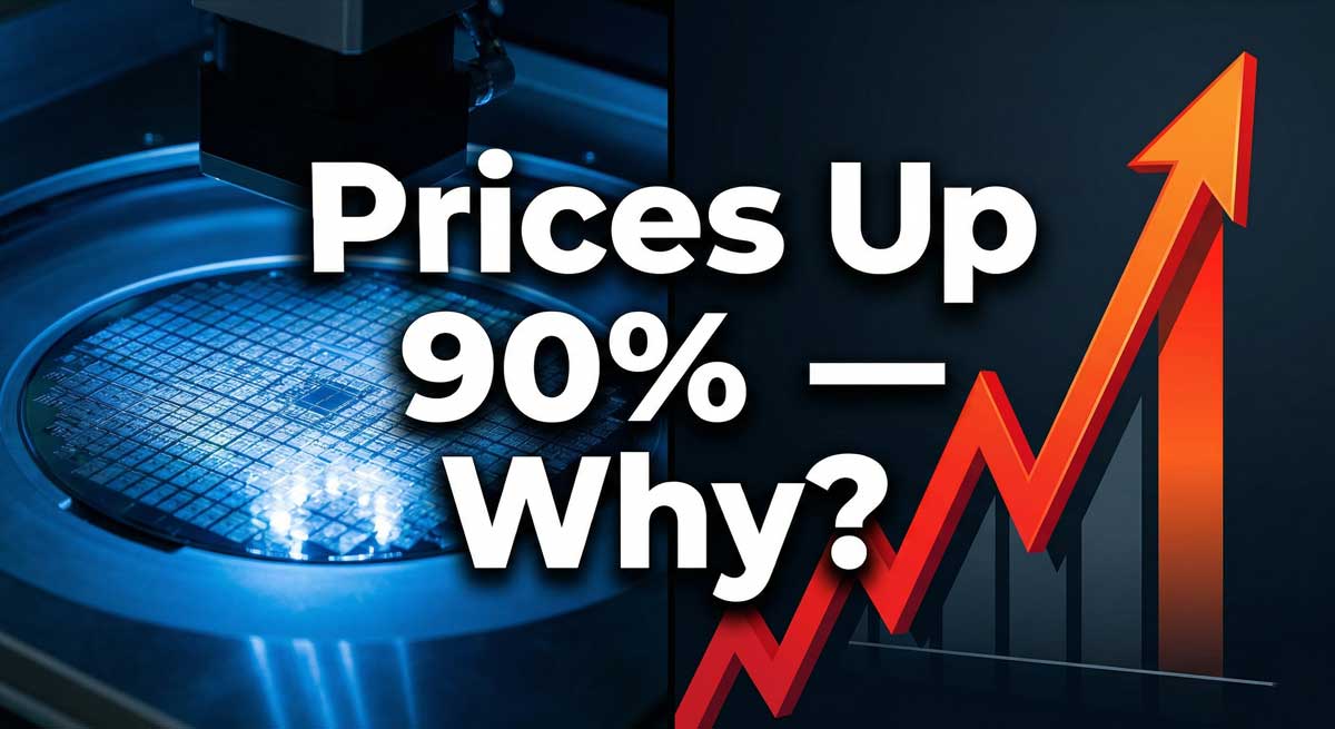 Storage chip prices surging in 2026 — NAND and DRAM semiconductor wafer