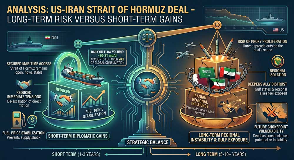 US-Iran Strait of Hormuz deal long-term risk versus short-term stability analysis