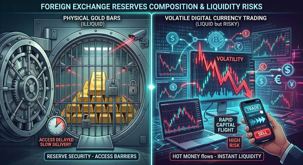 Foreign exchange reserves composition and liquidity risks