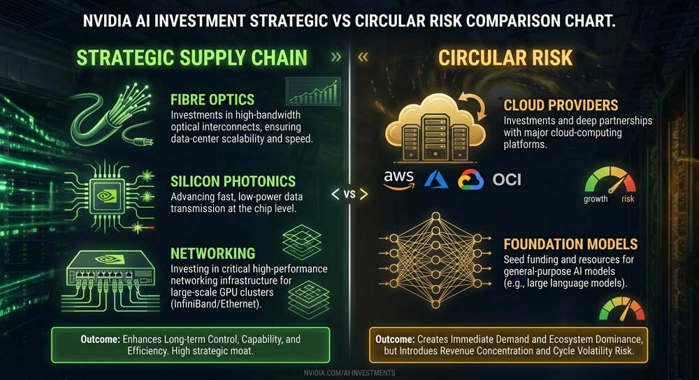 Nvidia AI investment strategic vs circular risk comparison chart