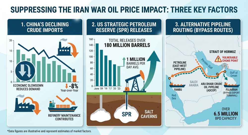 Why Oil Prices Haven't Skyrocketed After 100 Days of War — And Why That Could Change Fast 2 Three factors suppressing Iran war oil price impact — China demand, US exports, alternative routes