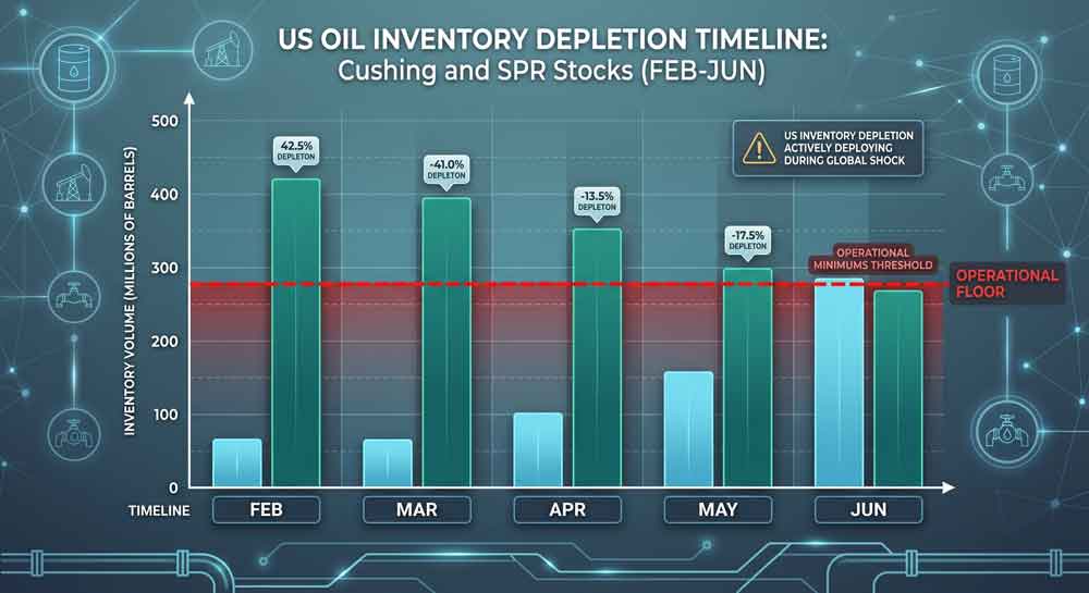Why Oil Prices Haven't Skyrocketed After 100 Days of War — And Why That Could Change Fast 3 US oil inventory depletion timeline during Iran war oil price shock